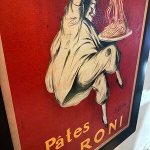 Vintage Style Pâtes Baroni Art Print in Black Frame